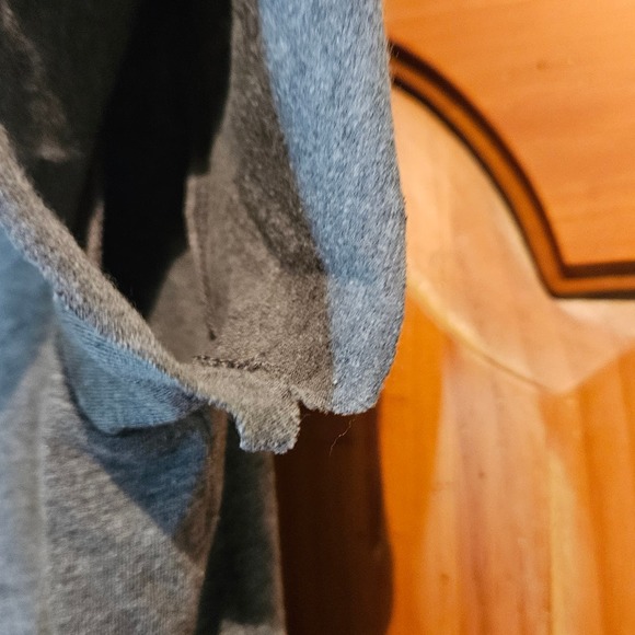 Gray Mississippi State University MSU‎ T-Shirt Raw Hem No Size Measures As M/L - Picture 3 of 5